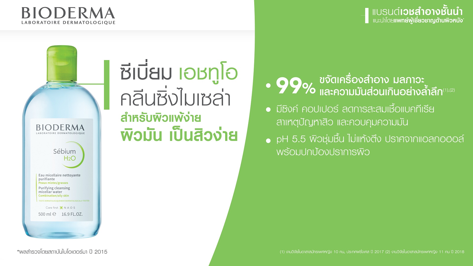 คลีนซิ่งสิว สำหรับผิวหน้ามัน เป็นสิวง่าย_Bioderma