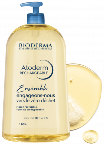 Bioderma Atoderm Huile de douche ขวดปั๊ม 1 L