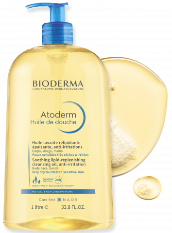 Bioderma Atoderm Huile de douche ขวดปั๊ม 1 L