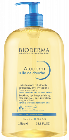 Bioderma Atoderm Huile de douche ขวดปั๊ม 1 L