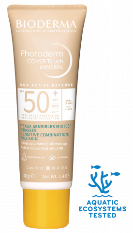 BIODERMA Photoderm COVER Touch MINERAL SPF50+ very light ครีมกันแดดปกปิดขั้นสุด สูตรมิเนอรัลให้ผิวรู้สึกราวกับหายใจได้