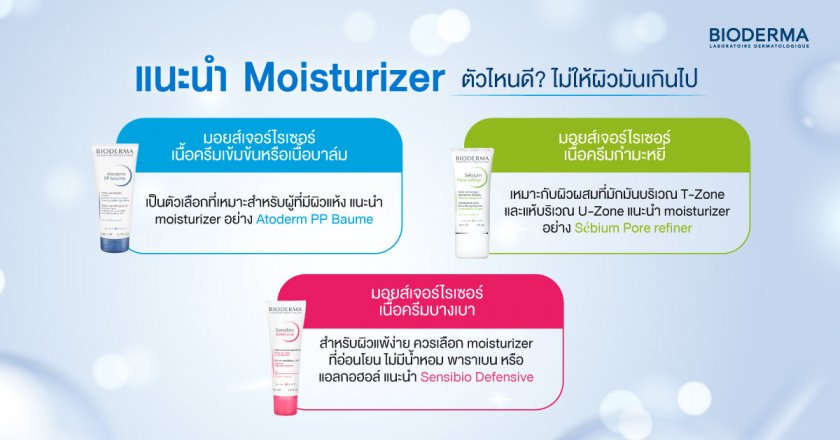 แนะนำ Moisturizer ตัวไหนดี? ไม่ให้ผิวมันเกินไป