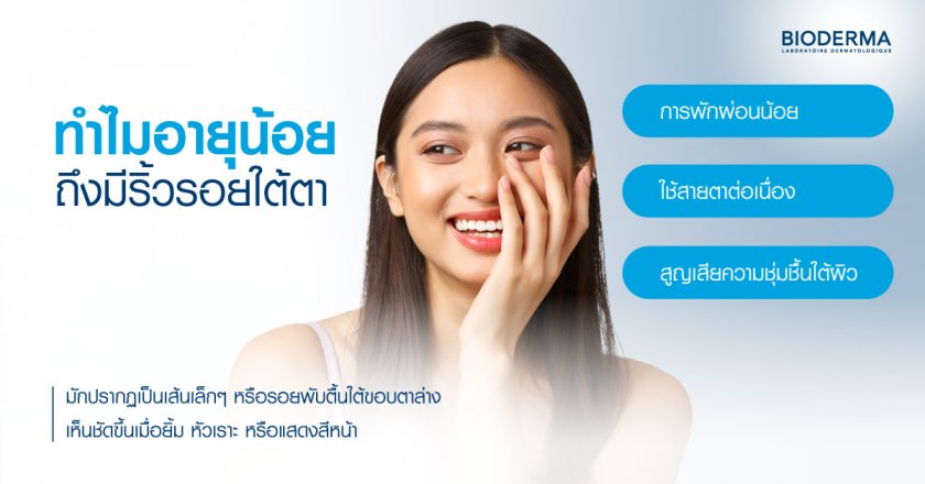 ทำไมอายุน้อยถึงมีริ้วรอยใต้ตา