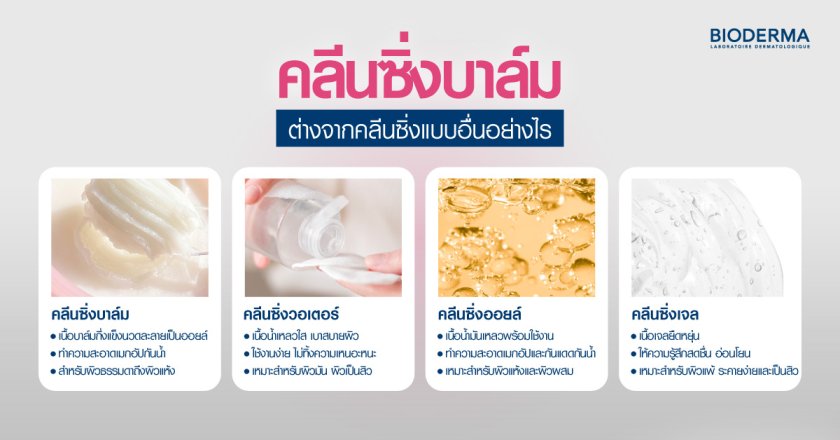 คลีนซิ่งบาล์ม ต่างจากคลีนซิ่งแบบอื่นอย่างไร